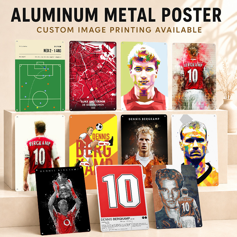 Home Gym Icon - Dennis Bergkamp Aluminum Posters Personalized Metal