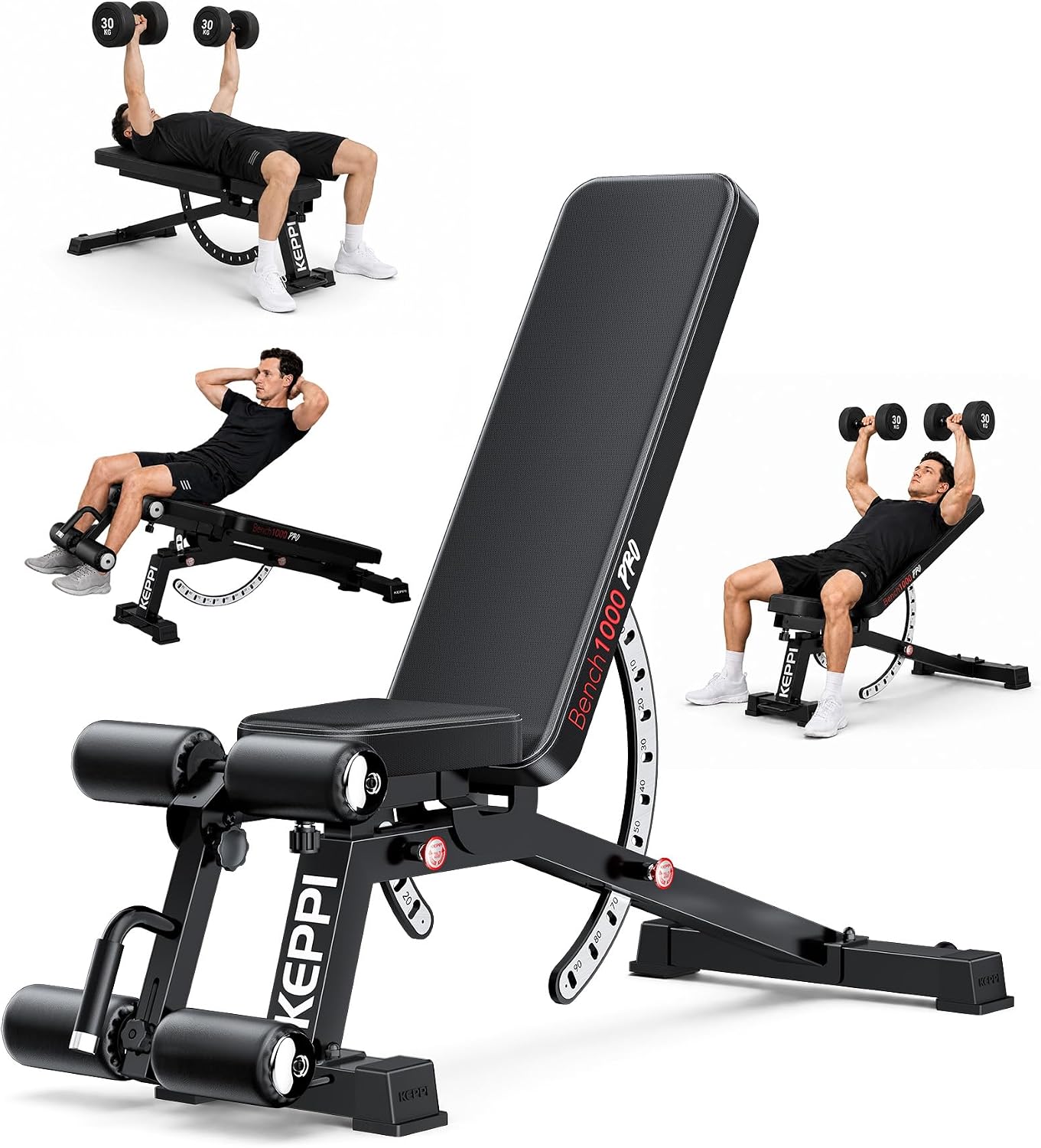 Home Gym Bench - Adjustable Weight Bench 1200LB Heavy Duty,