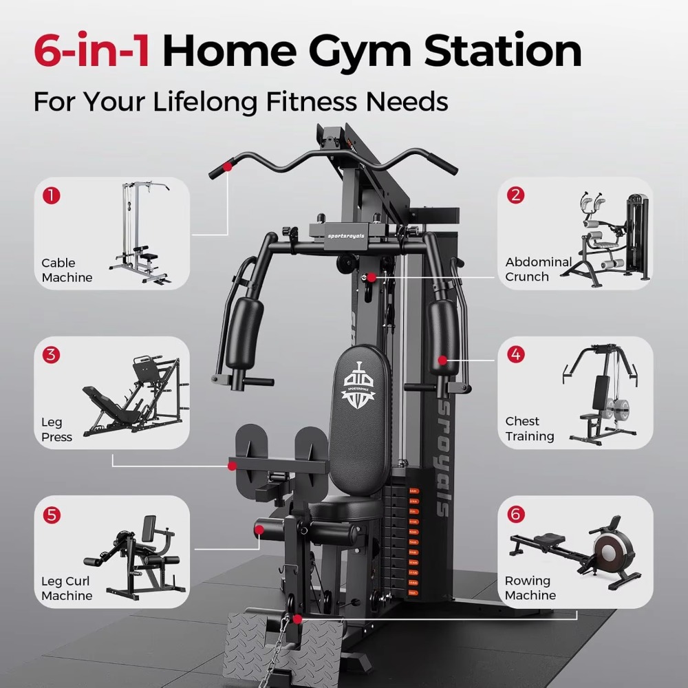 Multifunctional Home Gym 150LB - Home Gym Cable Machine With Weight Stack 评论和价格