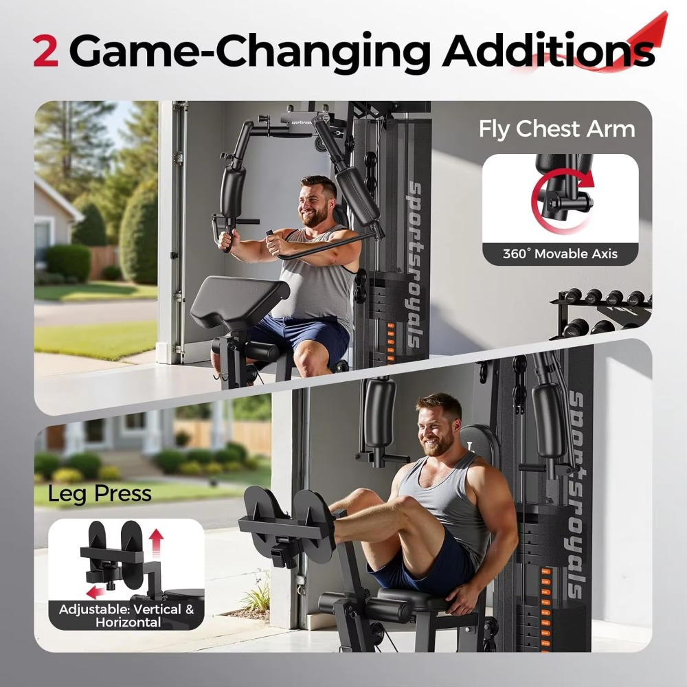 Multifunctional Home Gym 150LB - Home Gym Cable Machine With Weight Stack 评论和价格