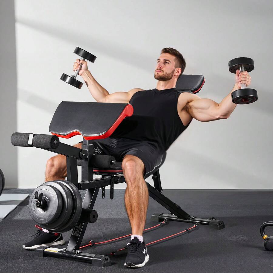 Weight Bench, 800lbs Adjustabl - Home Gym Leg Press 评论和价格