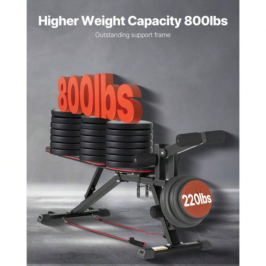 Weight Bench, 800lbs Adjustabl - Home Gym Leg Press 评论和价格