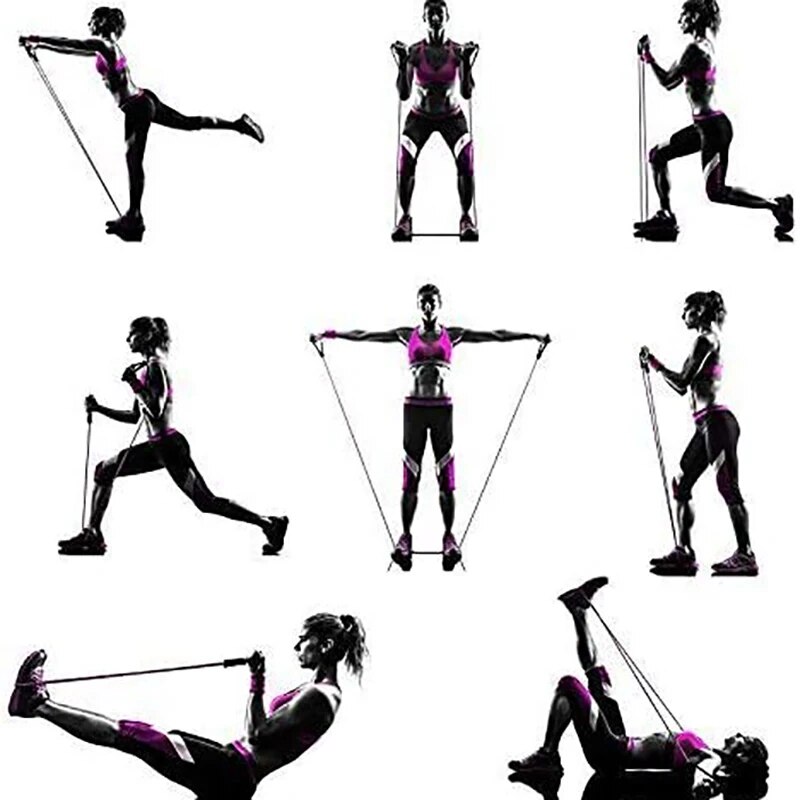 Resistance Bands With Handles, - Home Gym Leg Press 评论和价格