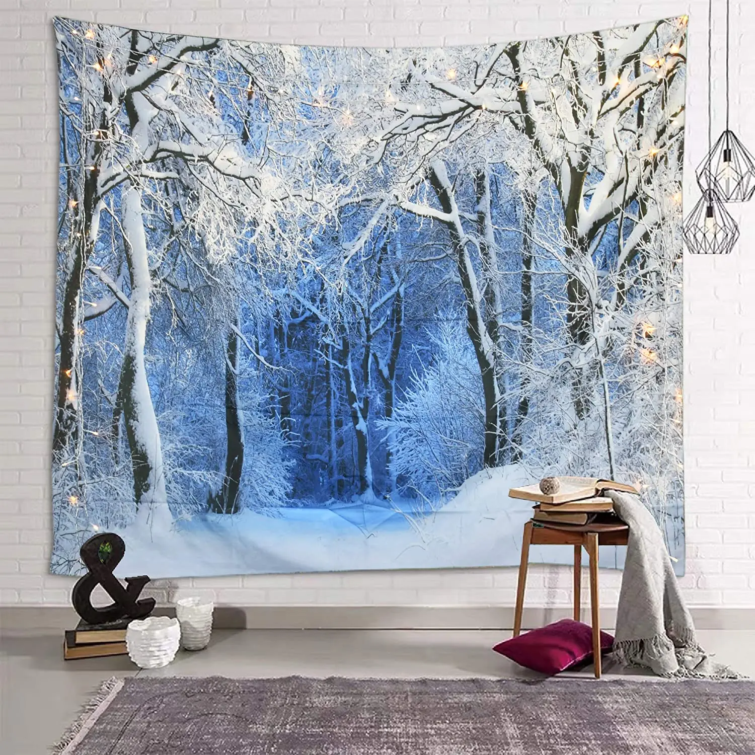 Christmas Tapestry Wall Hangin - Home Gym Decor 评论和价格