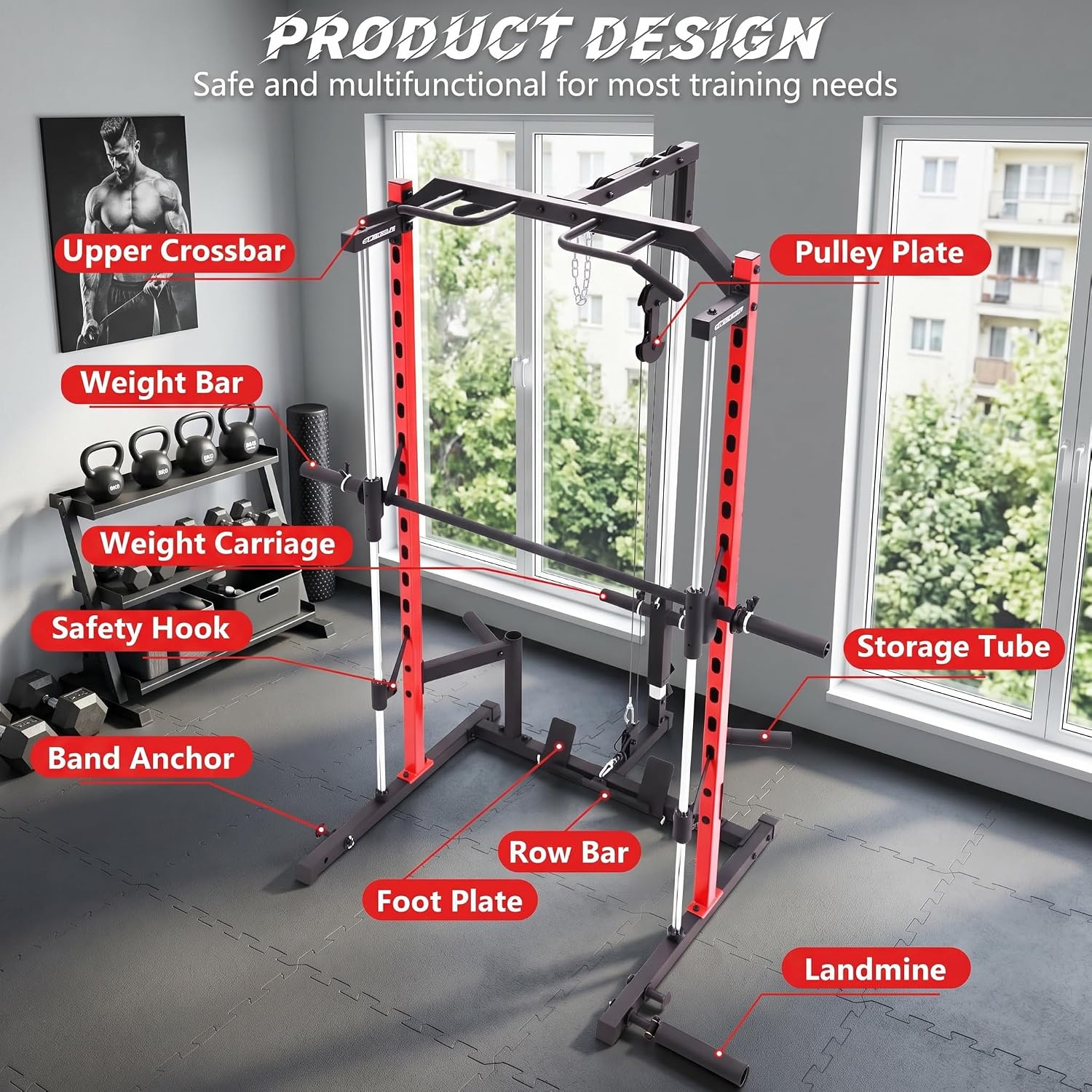 All-in-One Smith Machine Power - Home Gym Lat Pulldown 评论和价格