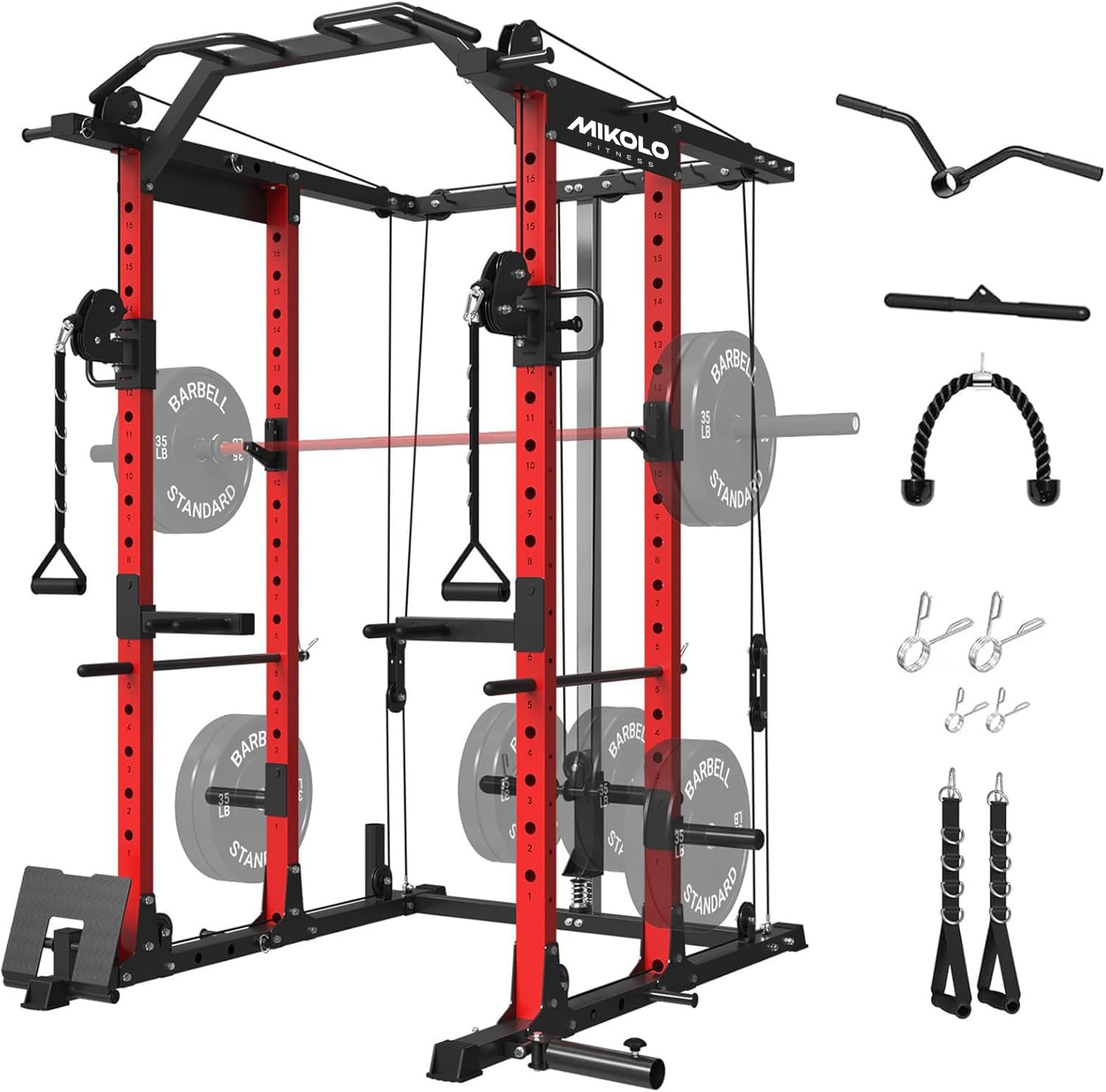 Power Cage with Cable Crossove - Home Gym Lat Pulldown 评论和价格