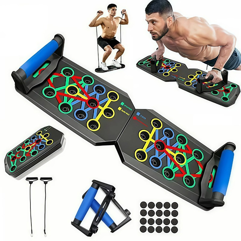 Foldable Push Up Board with Re - Home Gym System 评论和价格